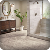 some sheet vinyl in a bathroom